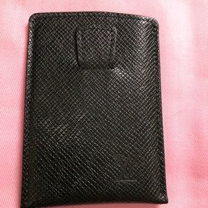 Louis Vuitton Taiga Leather Slide Card Case GREEN